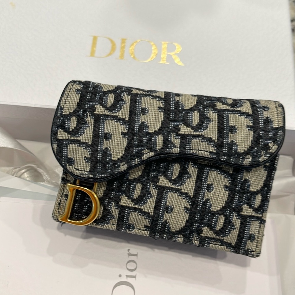 Dior Saddle Flap Card Holder
